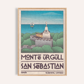 San Sebastian Art Print and Mt Fuji poster side by side on gallery wall