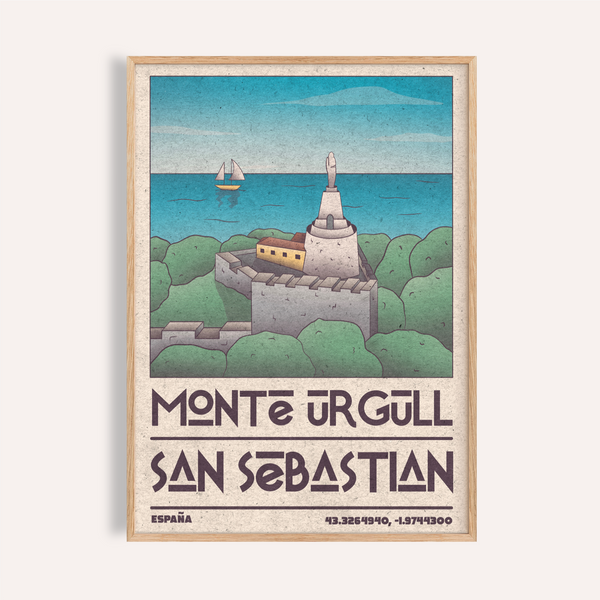 San Sebastian Art Print and Mt Fuji poster side by side on gallery wall