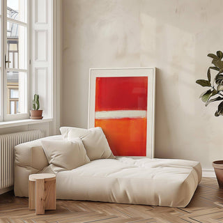 Colourful orange abstract art with warm and rich tones