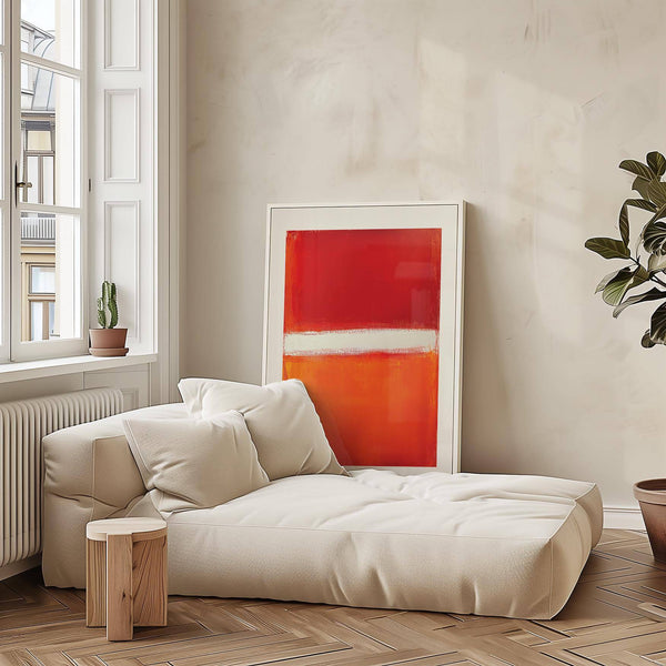 Colourful orange abstract art with warm and rich tones