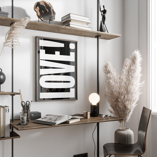 Scandinavian-style interior with inspired posters minimalist print