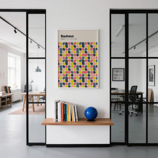 Geometric Colorful Wall Poster with bright modernist layout and balanced symmetry