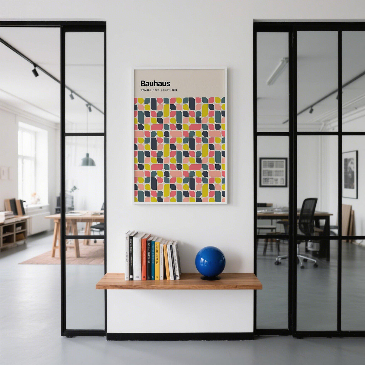 Geometric Colorful Wall Poster with bright modernist layout and balanced symmetry