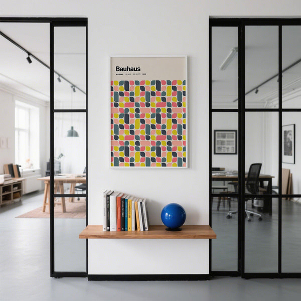 Geometric Colorful Wall Poster with bright modernist layout and balanced symmetry