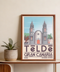 Lower typography detail poster showing TELDE and GRAN CANARIA lettering in a travel wall art print
