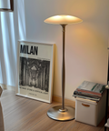 Typography-led Milan Architecture Art Print with Duomo Interior Archive text