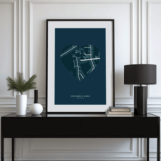 Love Map Poster featuring Green, White colors, entryway art print