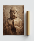 Meditative Art Print in brown tones suited for peaceful hallway wall art