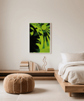 Soothing Modern Buddha Print green tones for entryway art print