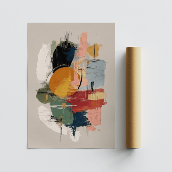 Colorful Art Poster featuring multicolored design, perfect nursery art print