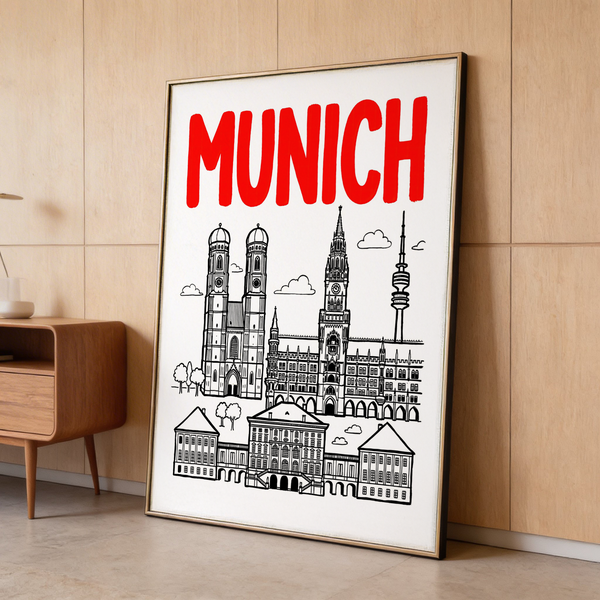 Close view of twin-tower cathedral outlines and clock tower details