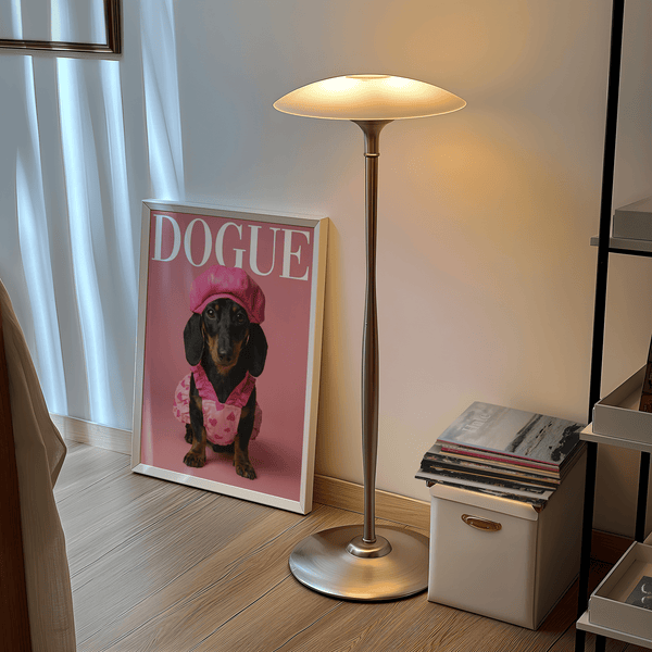 Cute Fashion Dachshund Wall Art with a white accent, fitting for bathrooms or cozy nooks