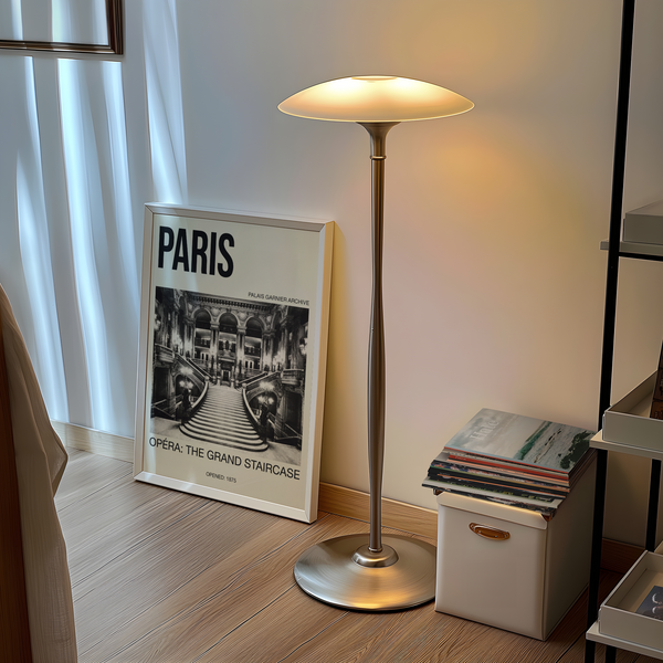 Typography-led poster print reading PARIS with opera grand staircase photo