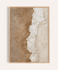 Textured Art Print in Brown and Beige for living room wall art