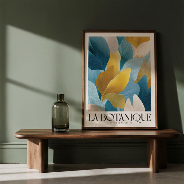 Detailed leaf textures, luxurious wall art in modern tones