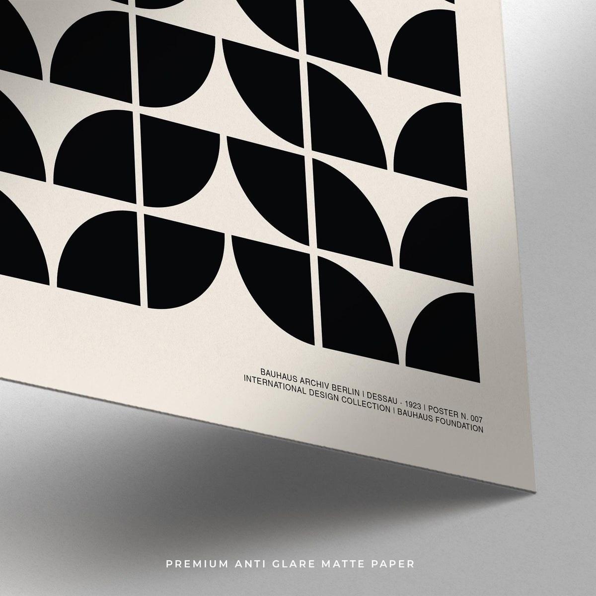 High-contrast composition of mid century art prints for minimalist homes.