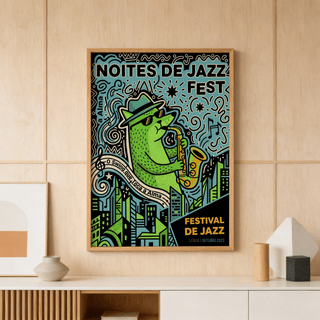 Lisbon Jazz Poster showing bold hand-drawn festival lettering