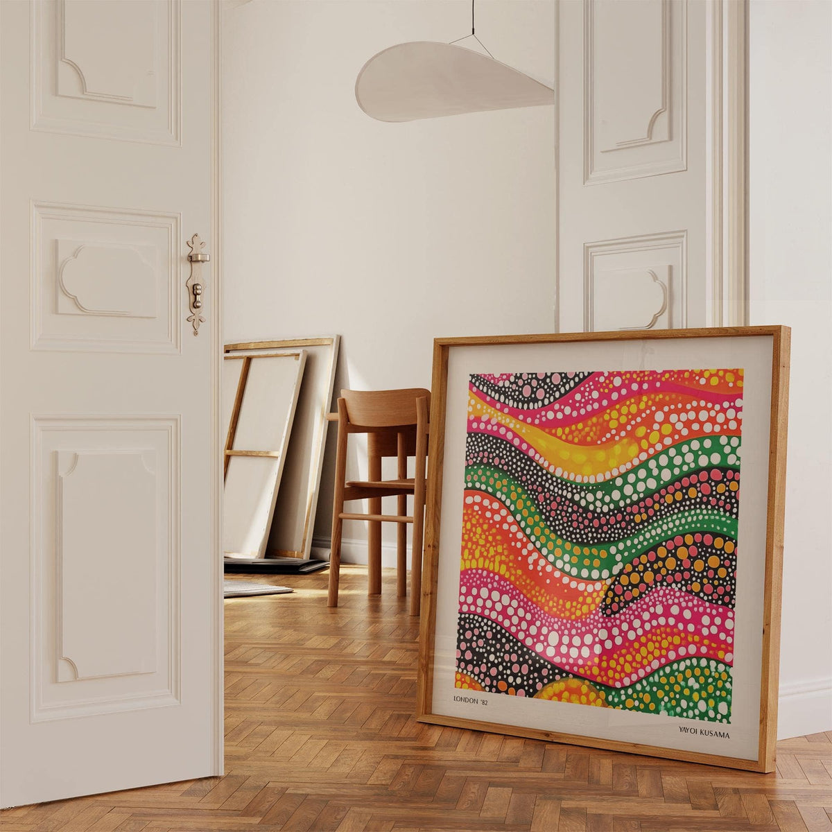 Eye-catching abstract art colorful print ideal for maximalist decor