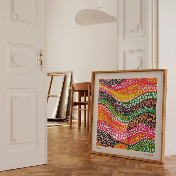 Eye-catching abstract art colorful print ideal for maximalist decor