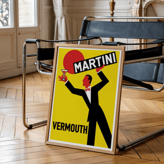 Vintage Vermouth Poster colors for kitchen wall art in retro style