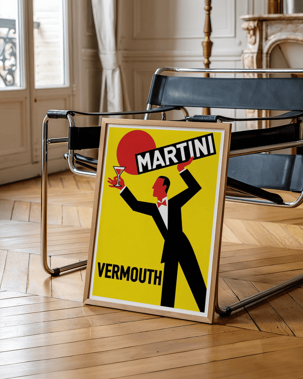 Vintage Vermouth Poster colors for kitchen wall art in retro style