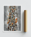 Side angle showing subtle border on modern cycling poster