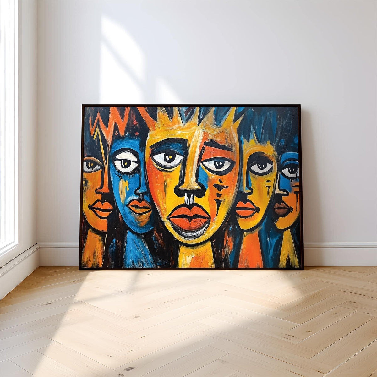 Statement art print with tribal inspiration in African wall art for living room