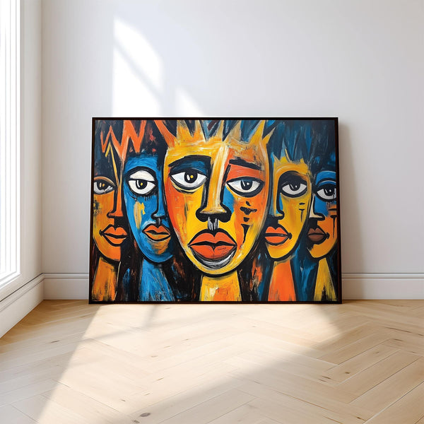 Statement art print with tribal inspiration in African wall art for living room