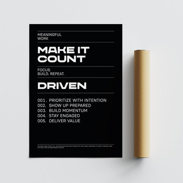 Modern layout Mindset Wall Art that encourages focus and clarity.