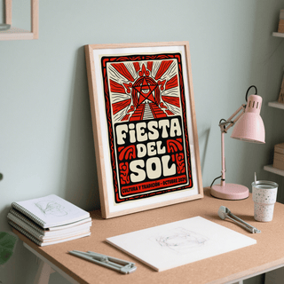 Lower section wall art print with small footer text “CULTURA Y TRADICIÓN – OCTUBRE 2024”