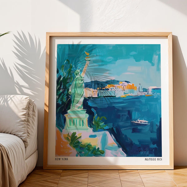 Expressive art of the Statue of Liberty from our Holiday Posters collection.