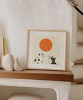 Japanese-inspired minimalist print for modern decor.