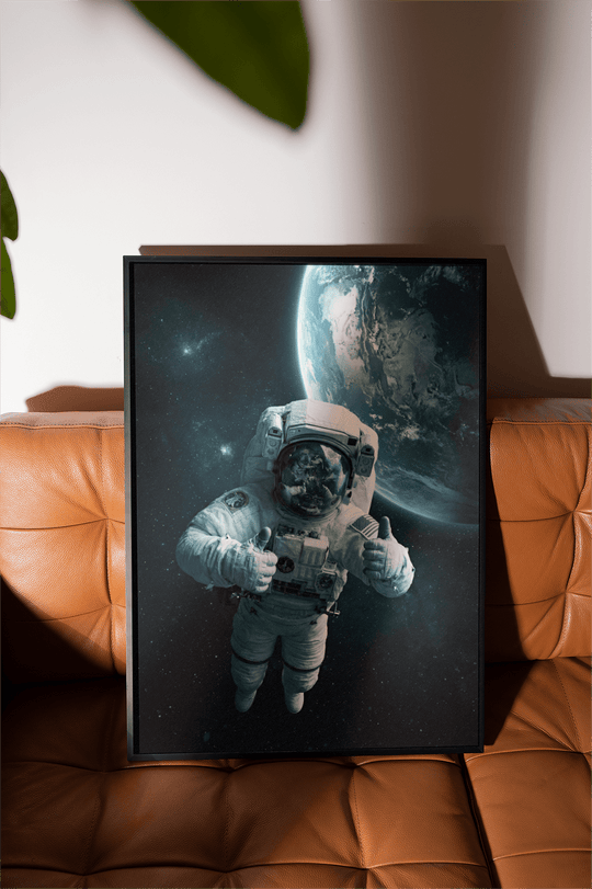 Art mural astronaute