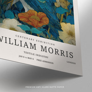Art print of owls in ornamental William Morris design – Wall Art Unique.