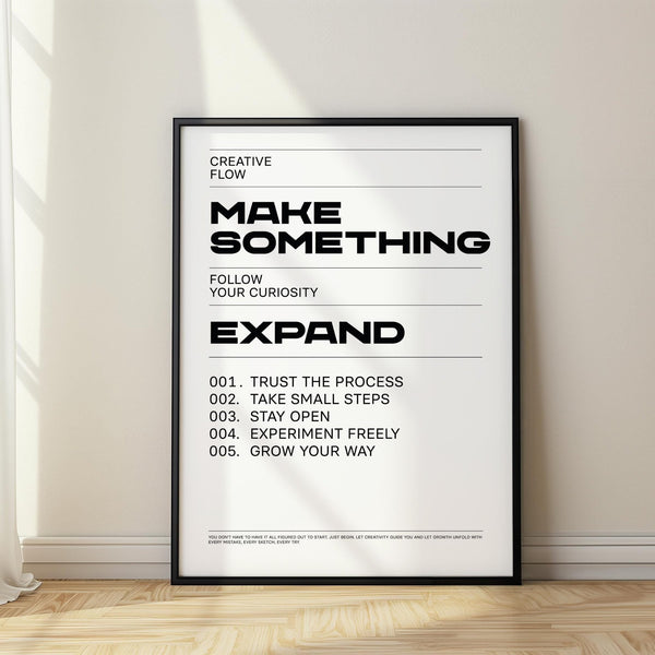 Quotes for Room Wall print with bold black text and minimalist white background.