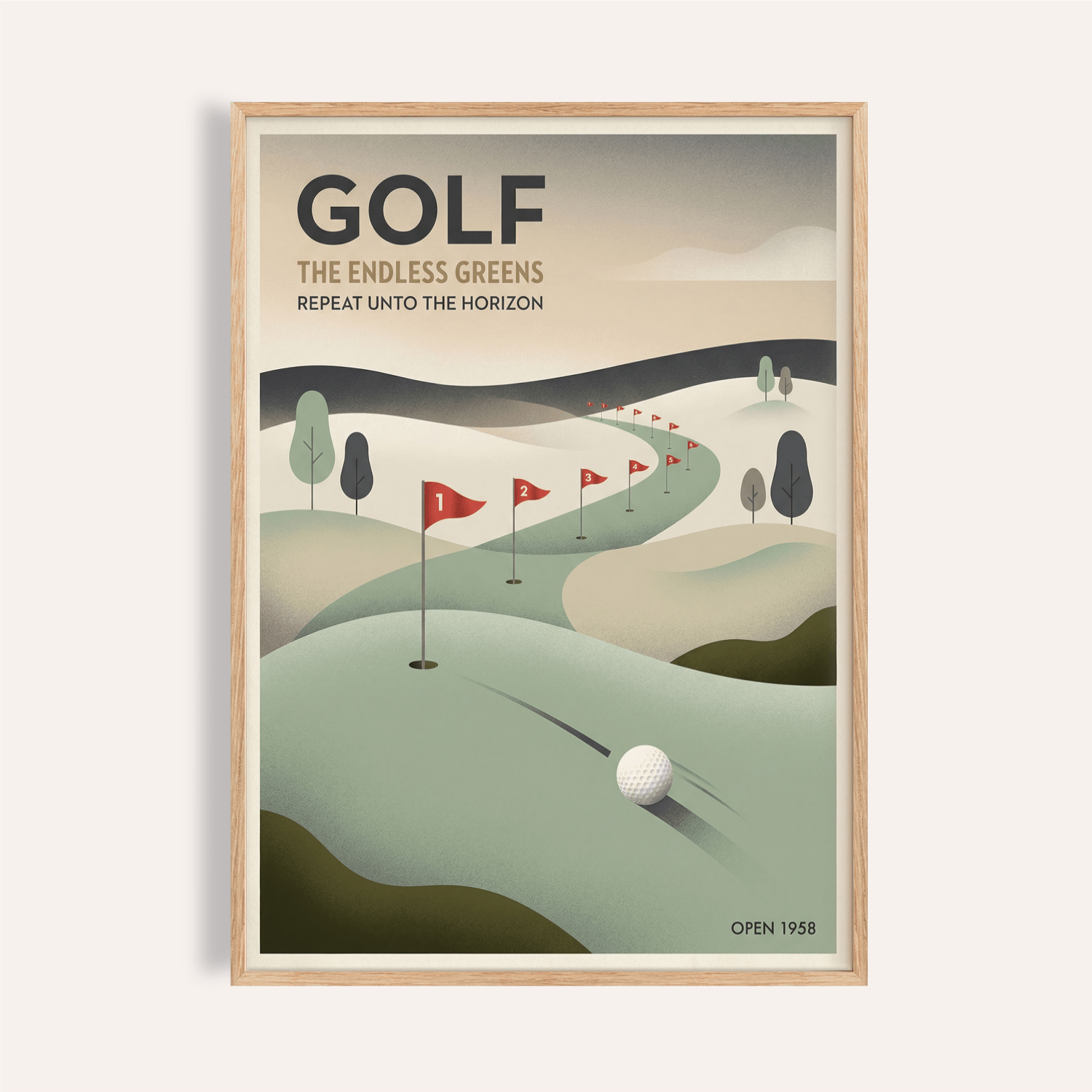 Vintage Golf Wall Art | Retro Course Print