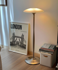Architectural wall art print with Tower Bridge framed symmetrically and railings converging to center