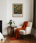 William Morris inspired Orange Tree Wall Art for kitchen or dining decor.