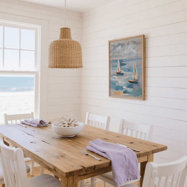 Modern Sailboat Water Art wall art with gray and blue for office