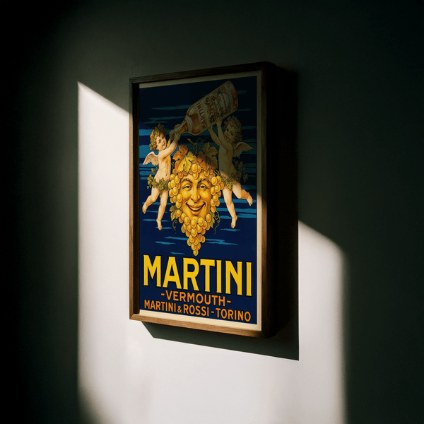 Vintage Vermouth Print kitchen decor featuring classic colors