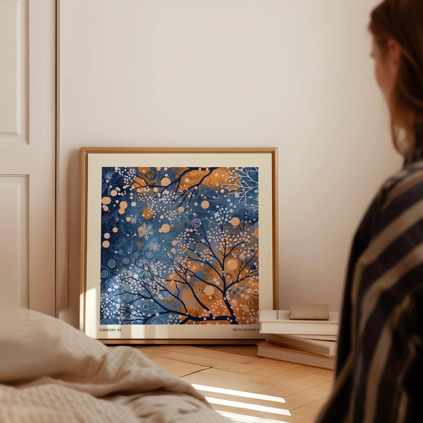 Artistic winter scene wall art perfect for bedroom or office walls