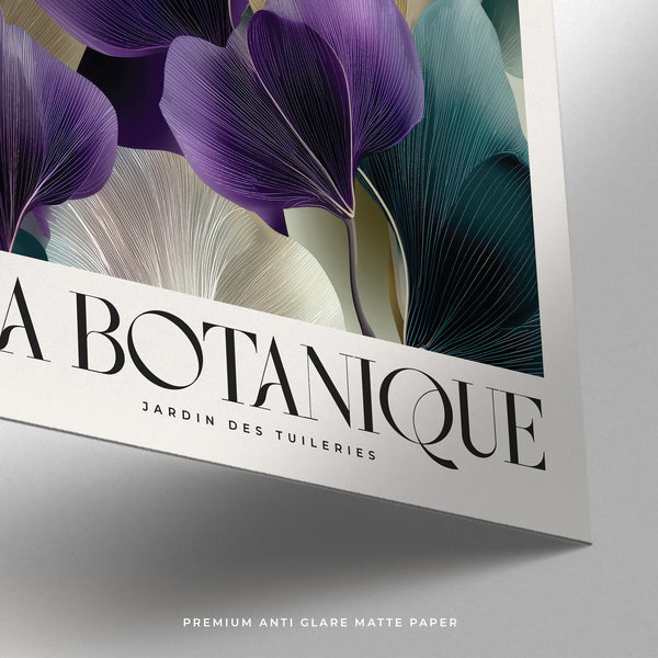 Leaf art prints with botanical inspiration in bold colours