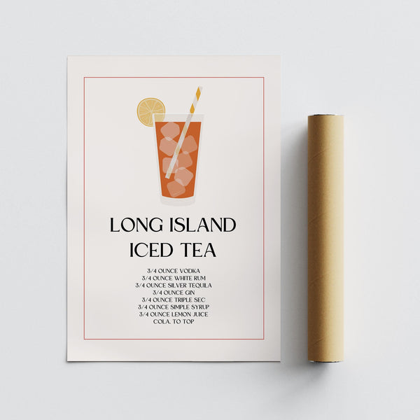 Bar sign decor with amber-toned drink and bold type

