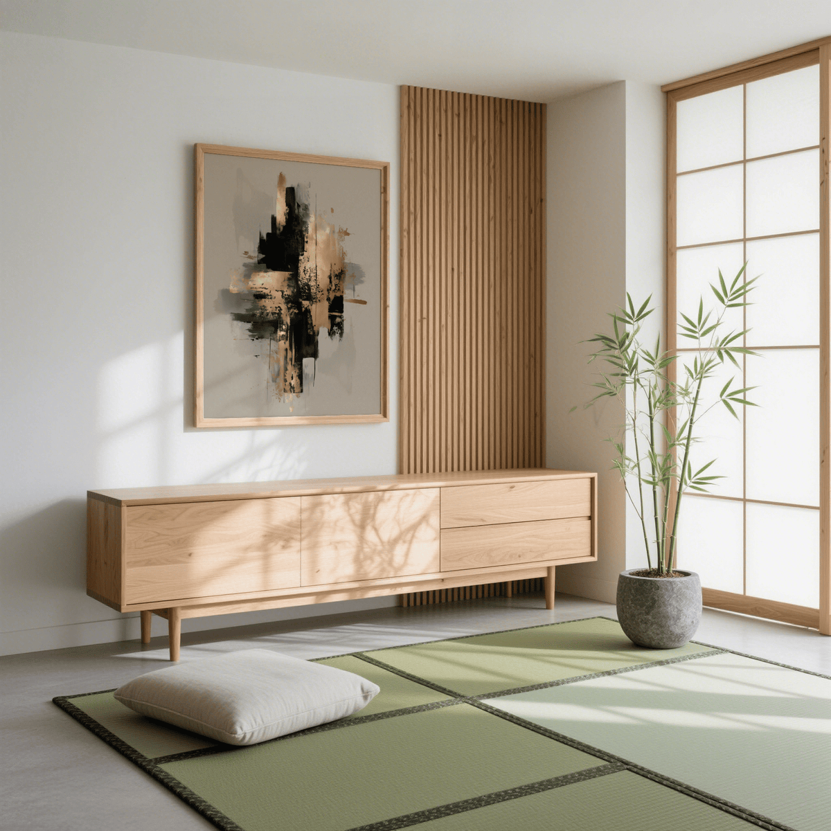 Gold Wabi Sabi Print in gold, black, beige, perfect for dining room wall art
