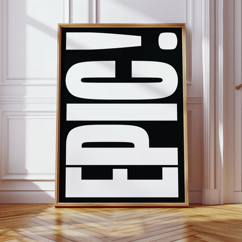 Bold typography art for games rooms