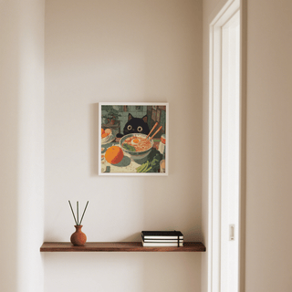 Foodie Wall Art print featuring black tones for modern kitchens