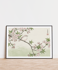 Bird Cherry Blossom Art Print printable for nature themed gallery walls