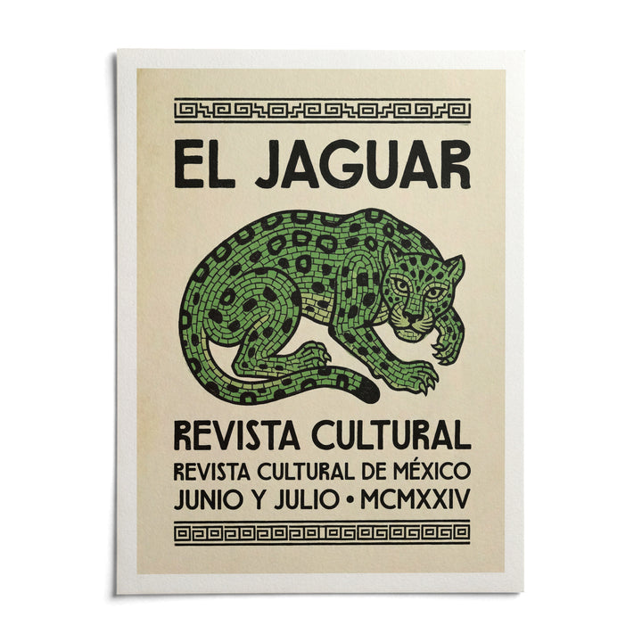 El Jaguar Poster, shown as an unframed paper print on a plain white background
