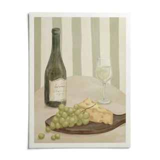 Elegant Dining Room Print, shown as an unframed paper print on a plain white background
