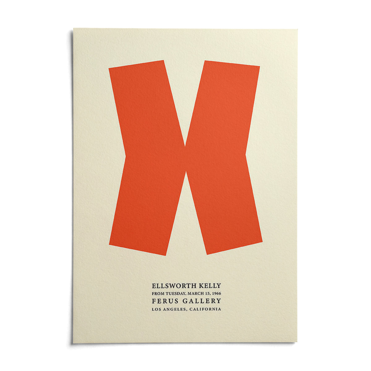 Ellsworth Kelly Print, shown as an unframed paper print on a plain white background